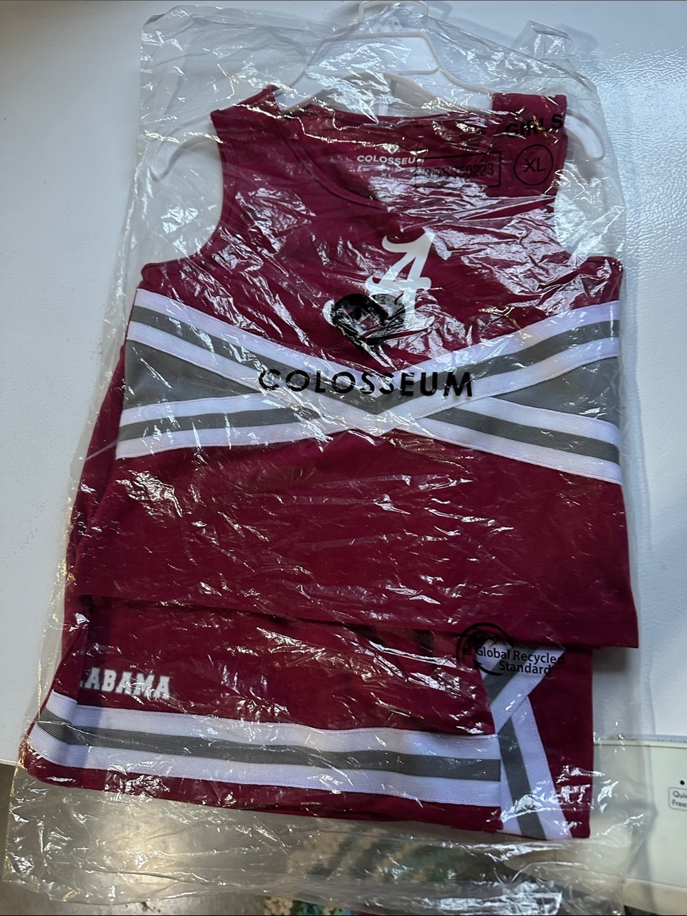 Colosseum Crimson Alabama Cheer Set - Crimson, White & Gray